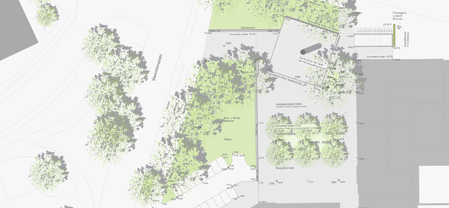 kübertlandschaftsarchitektur PLATZ DER OPFER DES NATIONALSOZIALISMUS